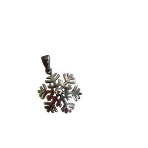 Vintage Sterling Silver 925 Snowflake Pendant 1